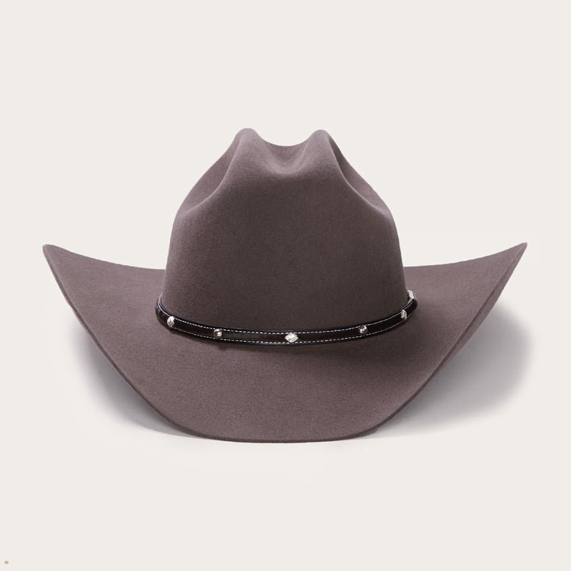 Grey Stetson Angus 6x Women's Cowboy Hats | UK 84TPCQLEZ