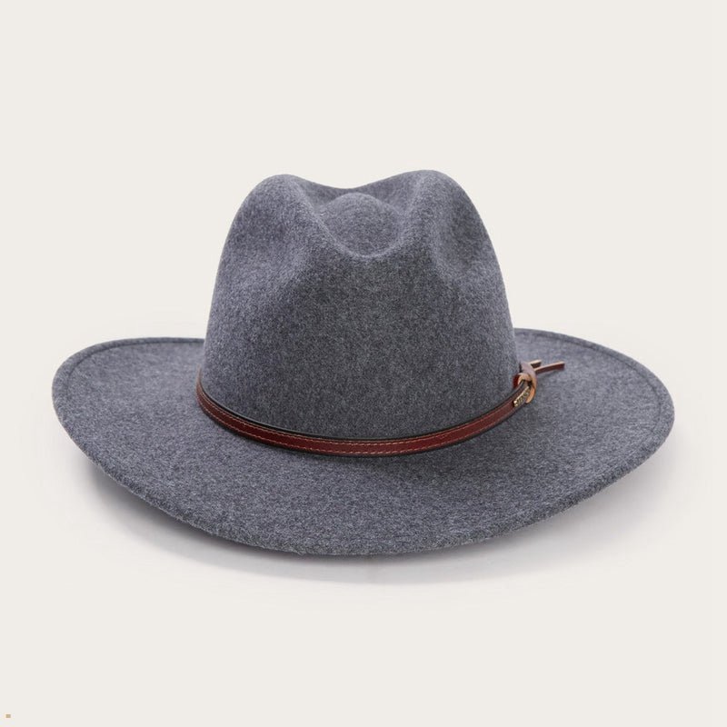 Grey Stetson Bull Men's Outdoor Hats | UK 09PDWSXRI