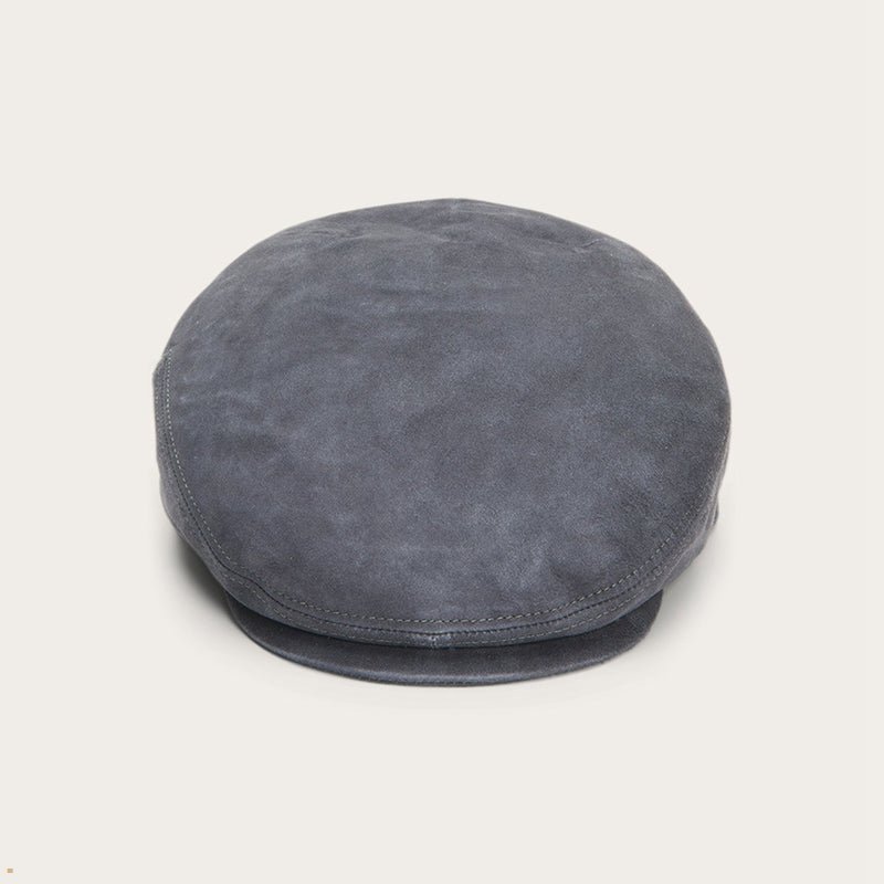 Grey Stetson Driver Cap Suede Men's Outdoor Hats | UK 45TGJWZKM