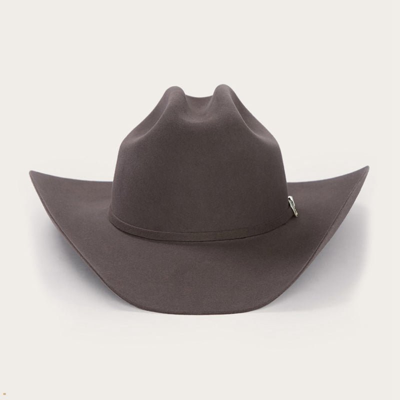 Grey Stetson Skyline 6x Men's Cowboy Hats | UK 21EZAOQUT