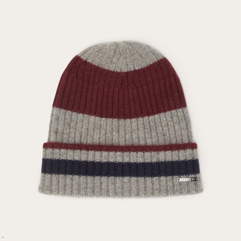 Multicolor Stetson Cashmere Men's Beanie | UK 72EPLYCIO