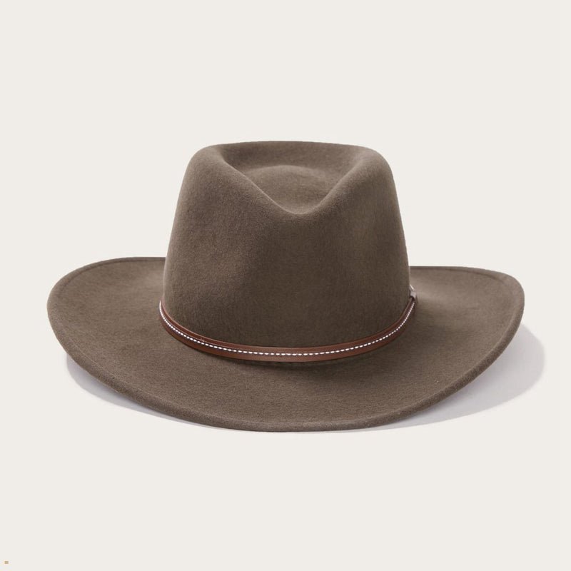 Olive Stetson Gallatin Men's Outdoor Hats | UK 81DQKRJGZ