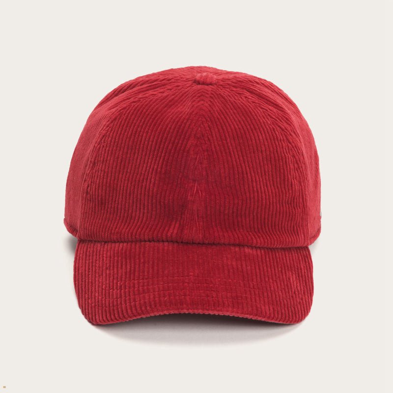 Red Stetson Cord Baseball Men's Caps | UK 76CKTRXEY