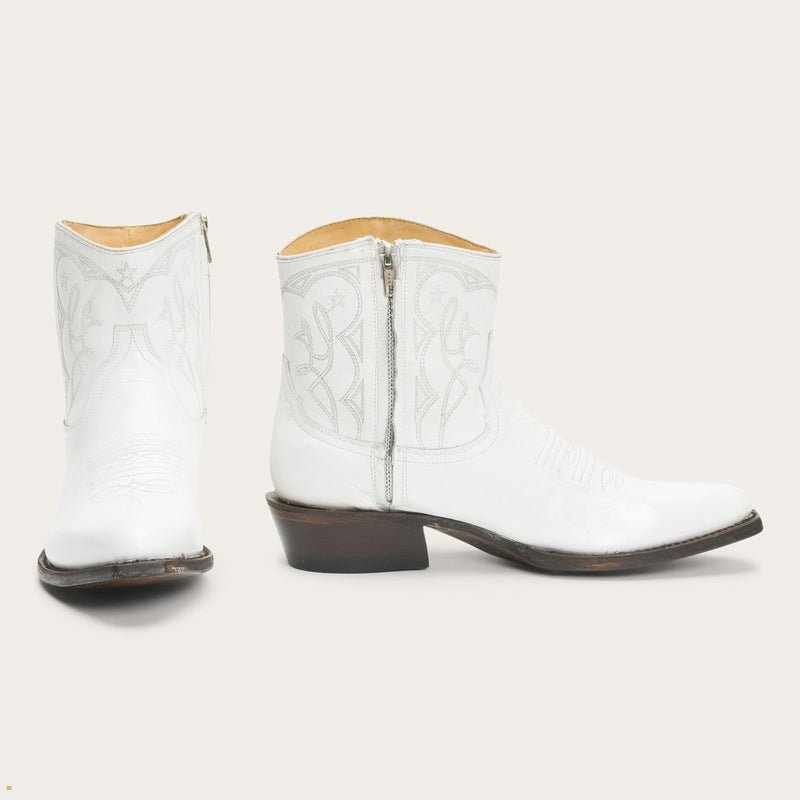 White Stetson Annika Women's Boots | UK 78UTEJSRZ